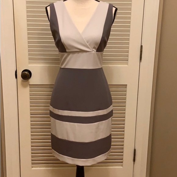Andrew Marc Dress, Marc New York Dress in Taupe and Beige, Size 6 - Picture 1 of 14